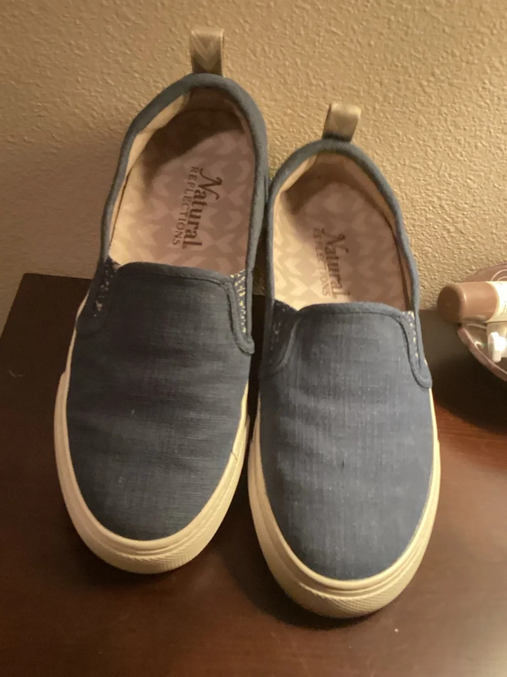 Natural Reflections Men’s Slip-On Canvas Shoes in Charcoal